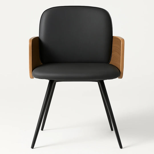 3579 FIX WITH BACK WOOD COLOR PU BLACK
